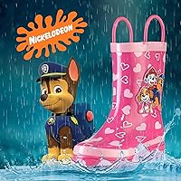 Vista 5 de Nickelodeon JoJo Siwa - Botas de lluvia de goma impermeables con asas fáciles de poner para niñas y niños pequeños