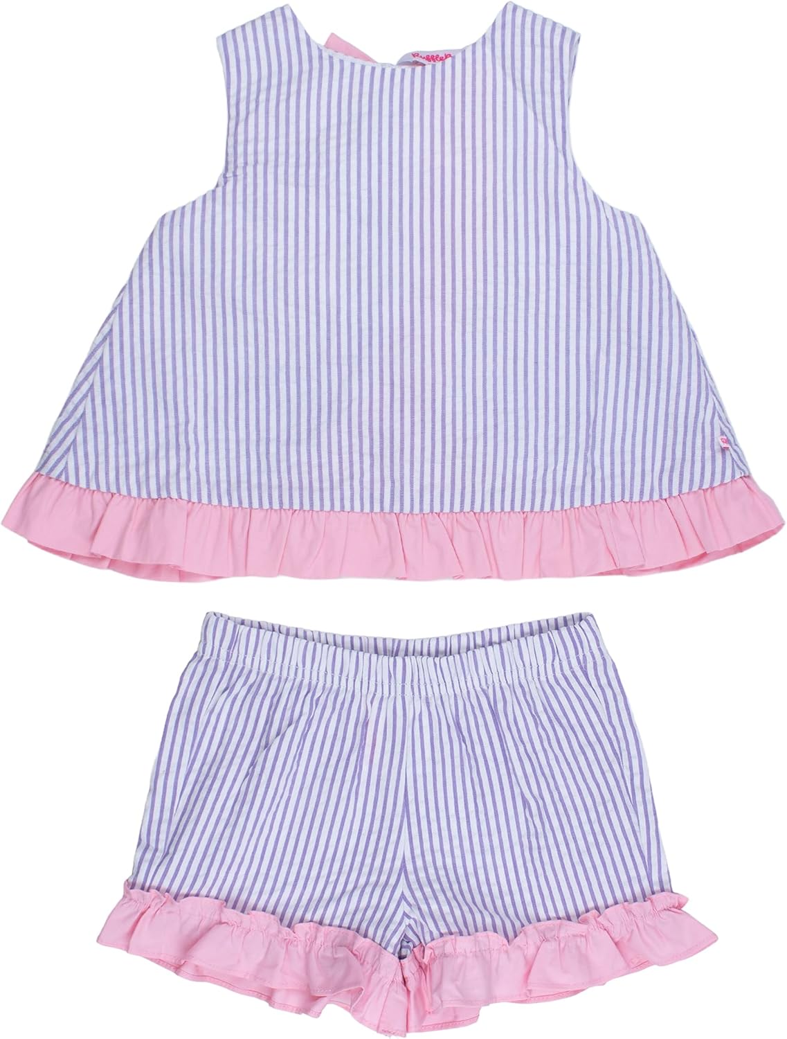 RuffleButts Baby/Toddler Girls Cotton Swing Top and Short Set