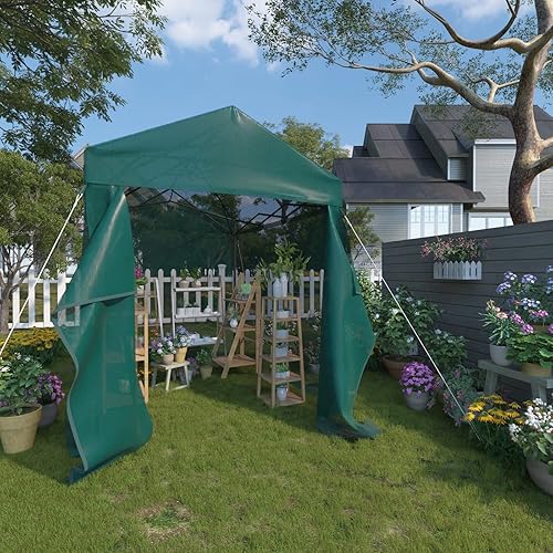 Miniatura 7 de EAGLE PEAK Cubierta de tela para invernadero de 8 x 6 pulgadas, plegable, portátil, para jardinería, con cubierta de malla, puerta de entrada