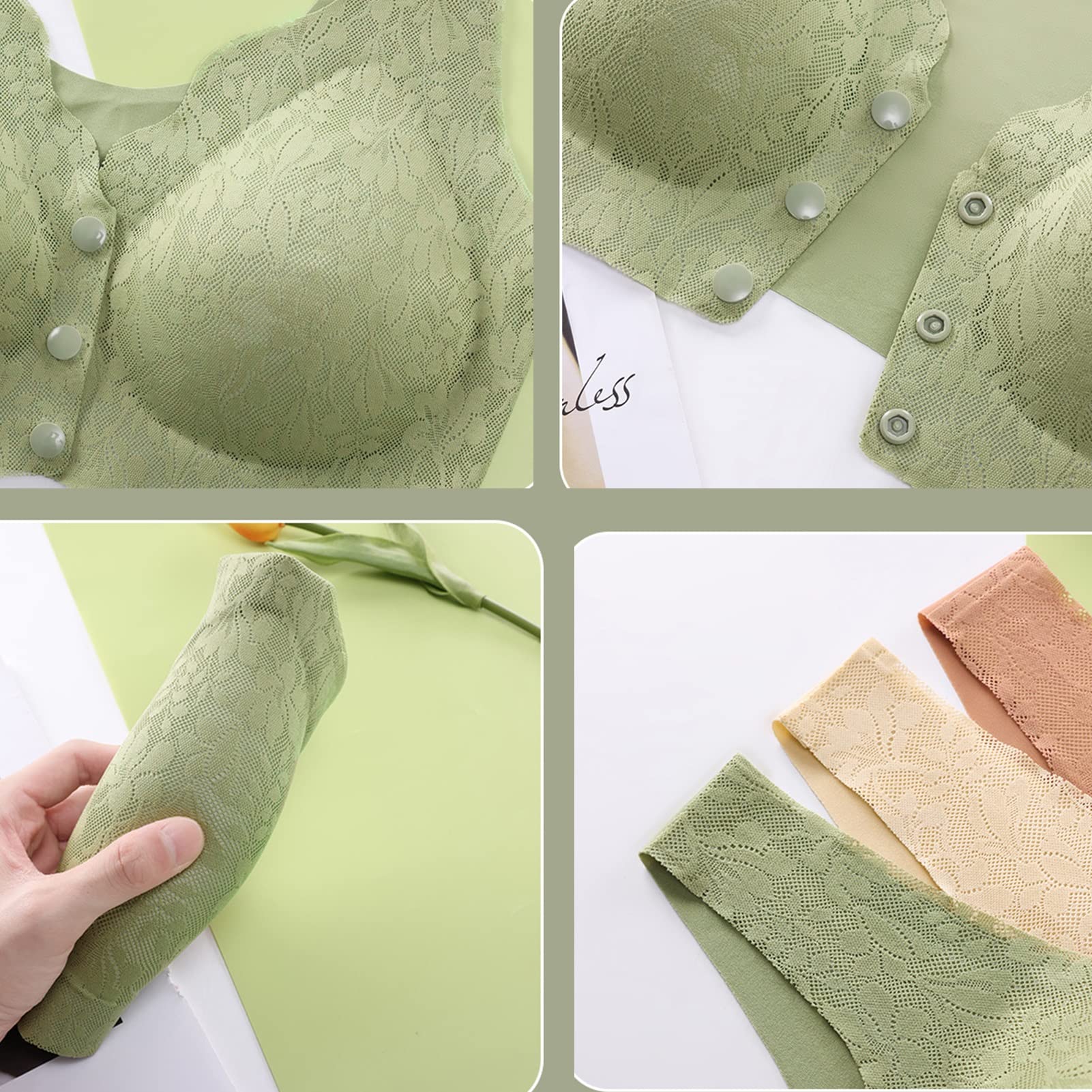 TOSOFT Elderly Soutien-gorge à couverture complète pour femme avec boucle avant fine sans couture pour mère d'âge moyen