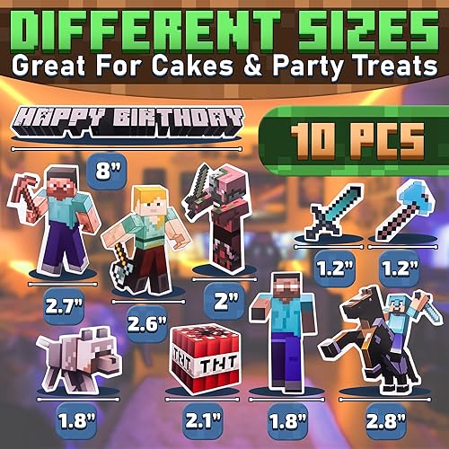 Miniatura 16 de Decoración para tartas de feliz cumpleaños para mujer, decoración vibrante y brillante para tartas con cartón resistente, fácil de instalar