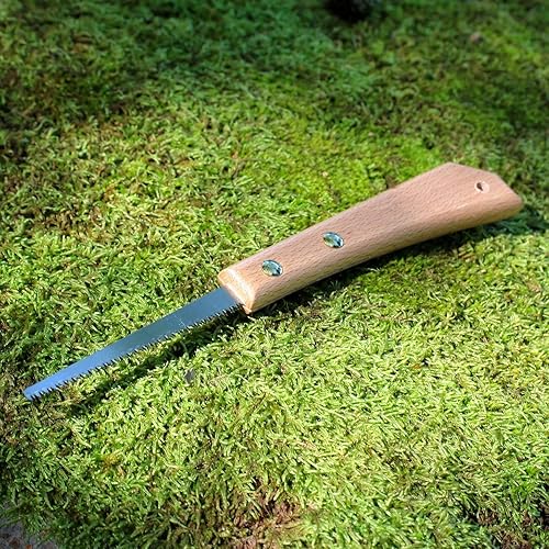Miniatura 3 de KAKURI Sierra para bonsái de 3-1/8 pulgadas (3.150 in), herramienta de poda profesional japonesa de acero al carbono, sierra para bonsái pequeña,