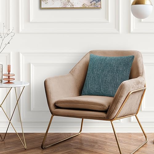 Miniatura 5 de decorUhome Juego de 2 fundas de almohada decorativas de 18 x 18 pulgadas, fundas cuadradas de felpilla con textura de granja para sofá, cama, sala