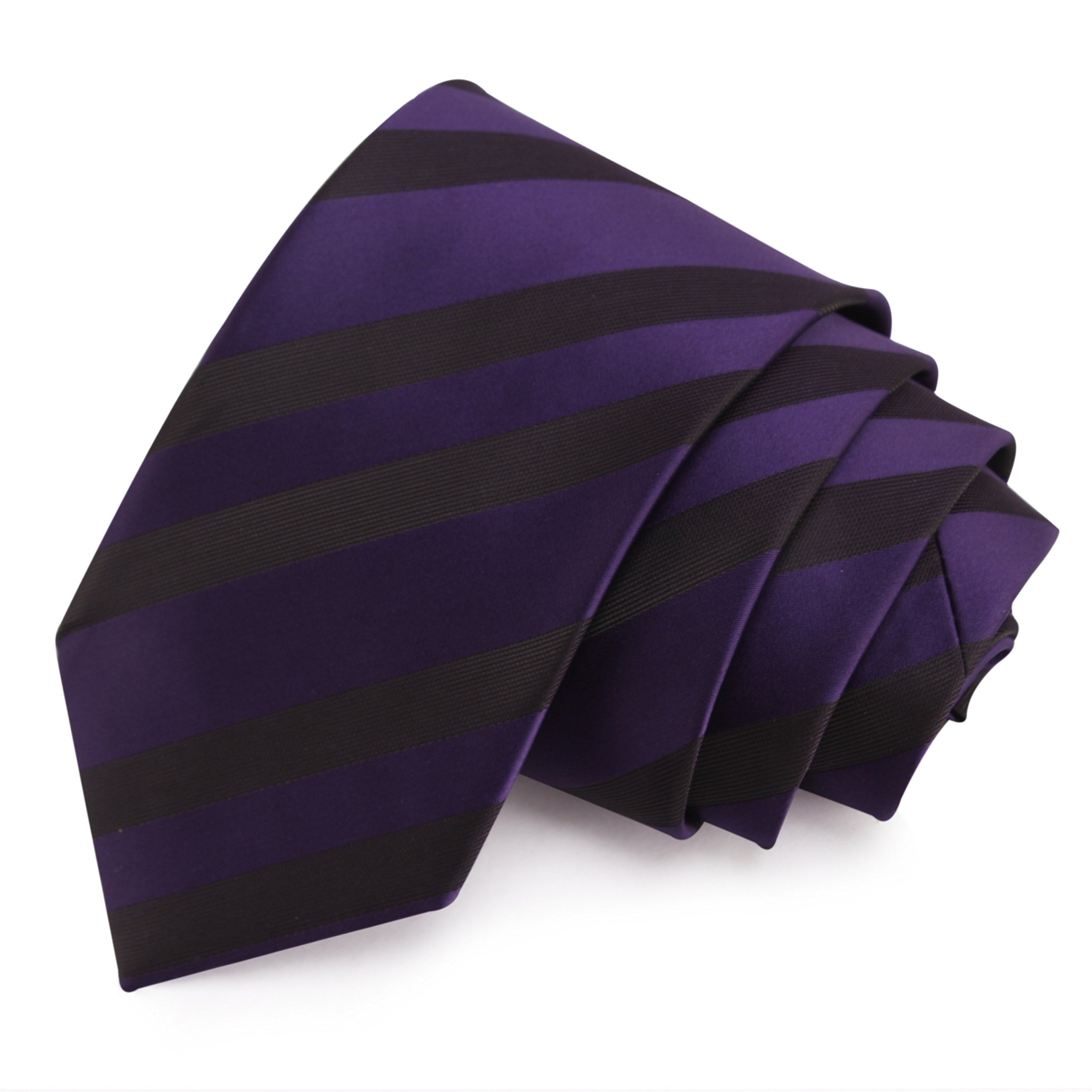 peluche Fantastic Purple & Black Colored Microfiber Necktie for Men-picture-21