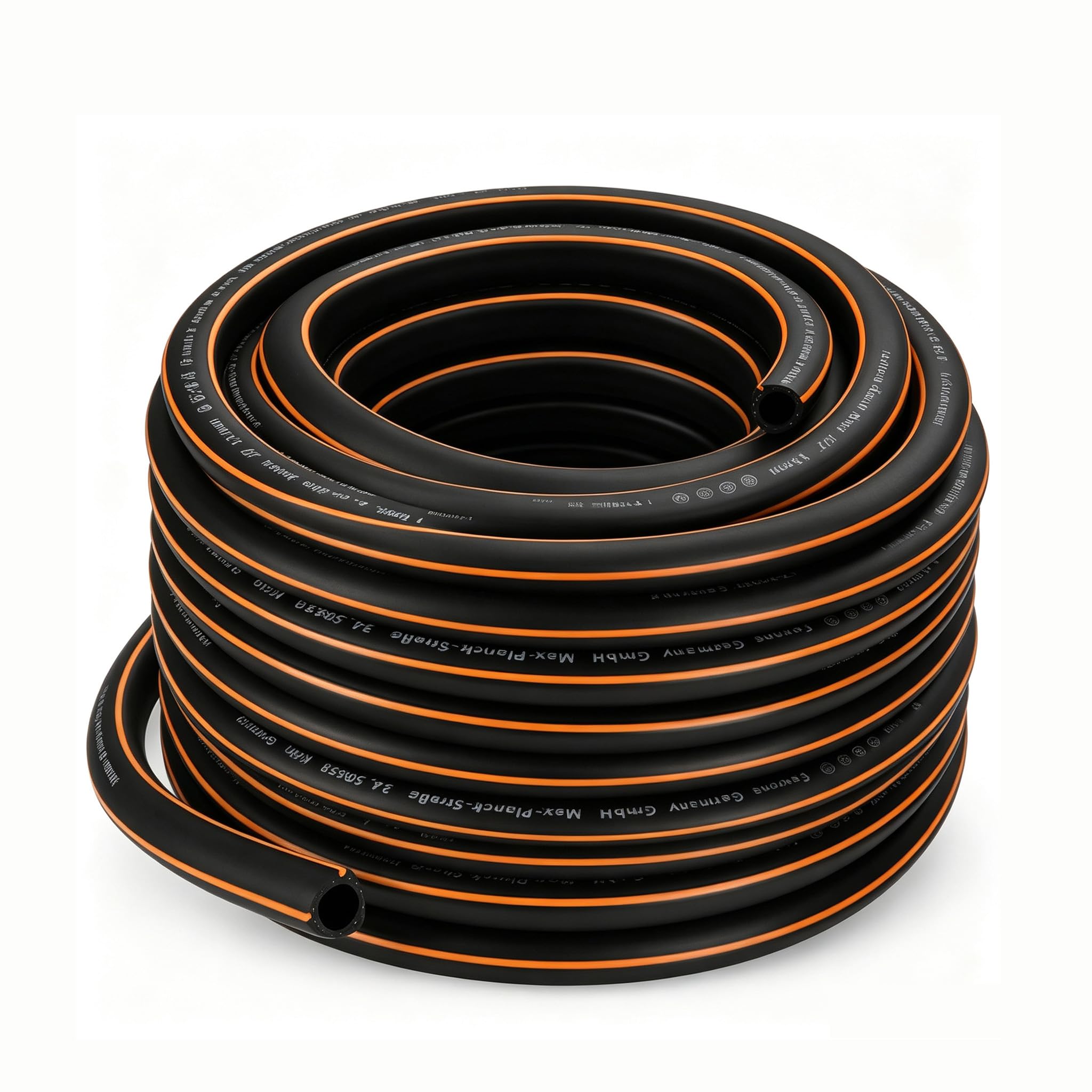 Fevone Gartenschlauch 30m 1/2 Zoll (13mm) Schlauchrohre für Garten 4ly 25 Bar Hochbelastbar Tragbar Außen Kompressor Schlauchleitung Flexibel Robust Gurtbar Triangular Knickschutz Schwarz