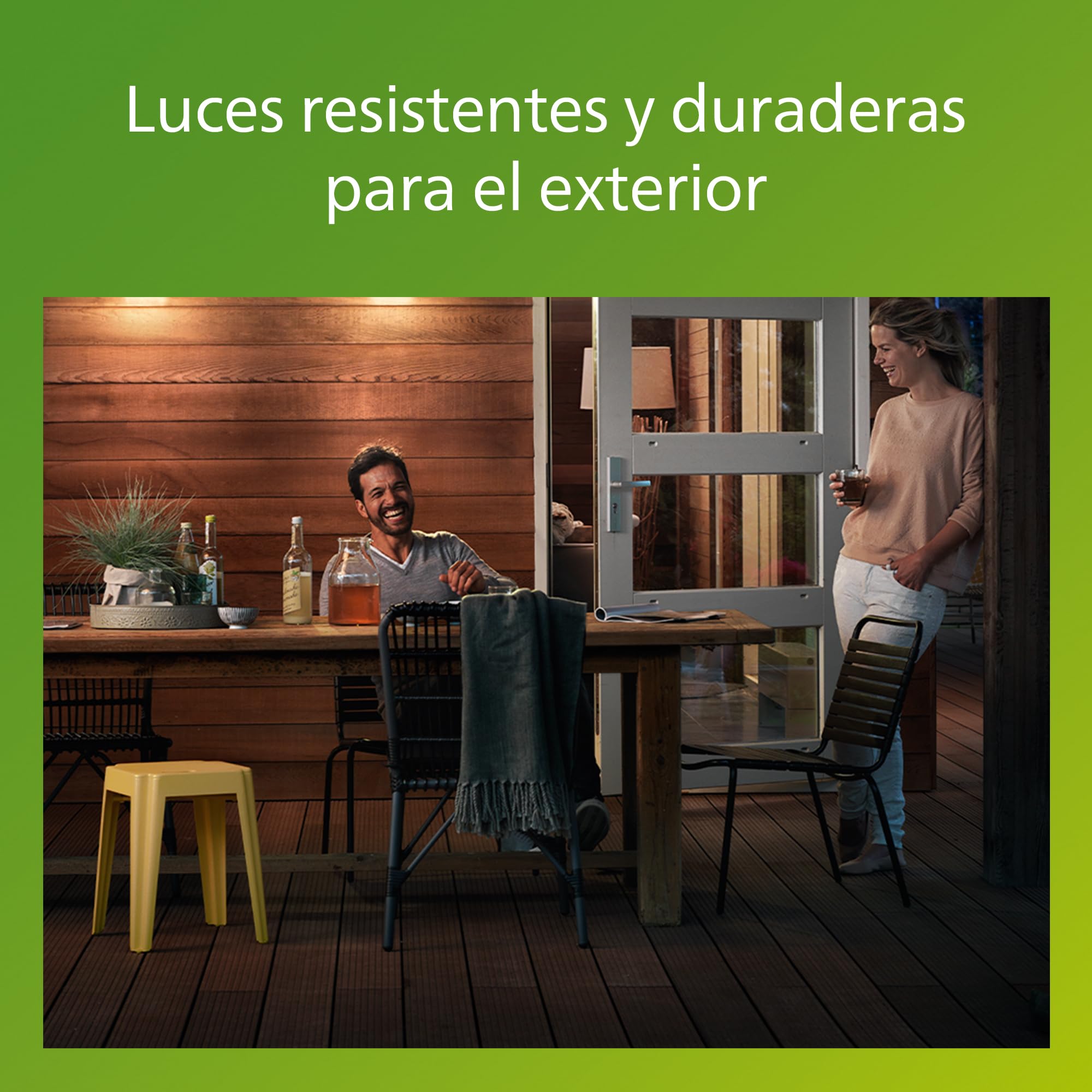 Philips myGarden Creek - Aplique de pared con sensor de movimiento, iluminación exterior, 60 W, 220 V, casquillo E27, color negro