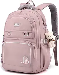 Mochila casual feminina de grande capacidade, bolsa escolar para estudantes, pode acomodar bolsa para laptop de 15,6 polegadas CUTBLAJAT-9502