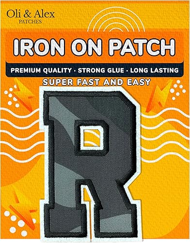 Miniatura 20 de Parches de letras termo-adhesivas de alta calidad – Lindas letras para ropa – Parche universitario para ropa – Letras bordadas de 4 1/2 parches