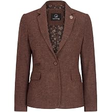Ladies Tweed Suit Blazer Trousers Waistcoat Herringbone Wool Vintage Rust Brown