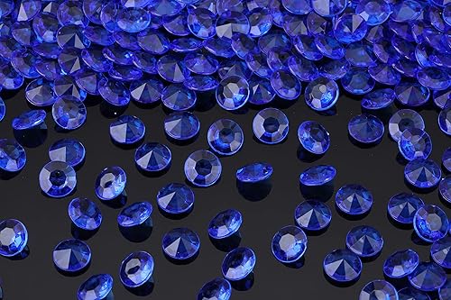 Miniatura 7 de 1200 piezas de diamantes acrílicos de 0.39 pulgadas, gemas acrílicas, piedras preciosas dispersas para mesa de boda, decoraciones de fiesta de