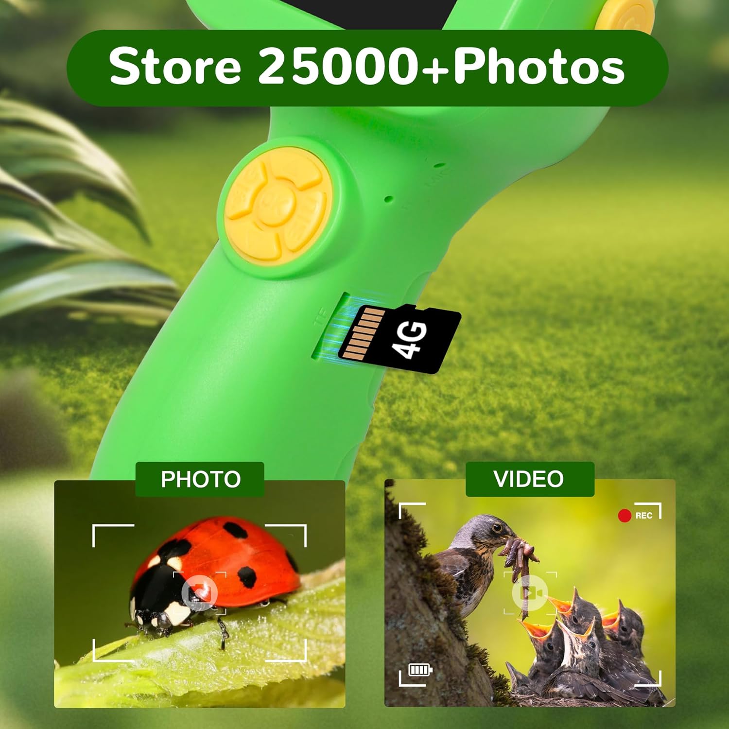 Borescope Snake Camera for Kids with 4GB TF Card & Light, STEM Science Educational Toy Gift for 4 5 6 7 8 9 10 Year Old Boys Girls, Snake Scope Camera for Outdoor Camping Nature Exploration