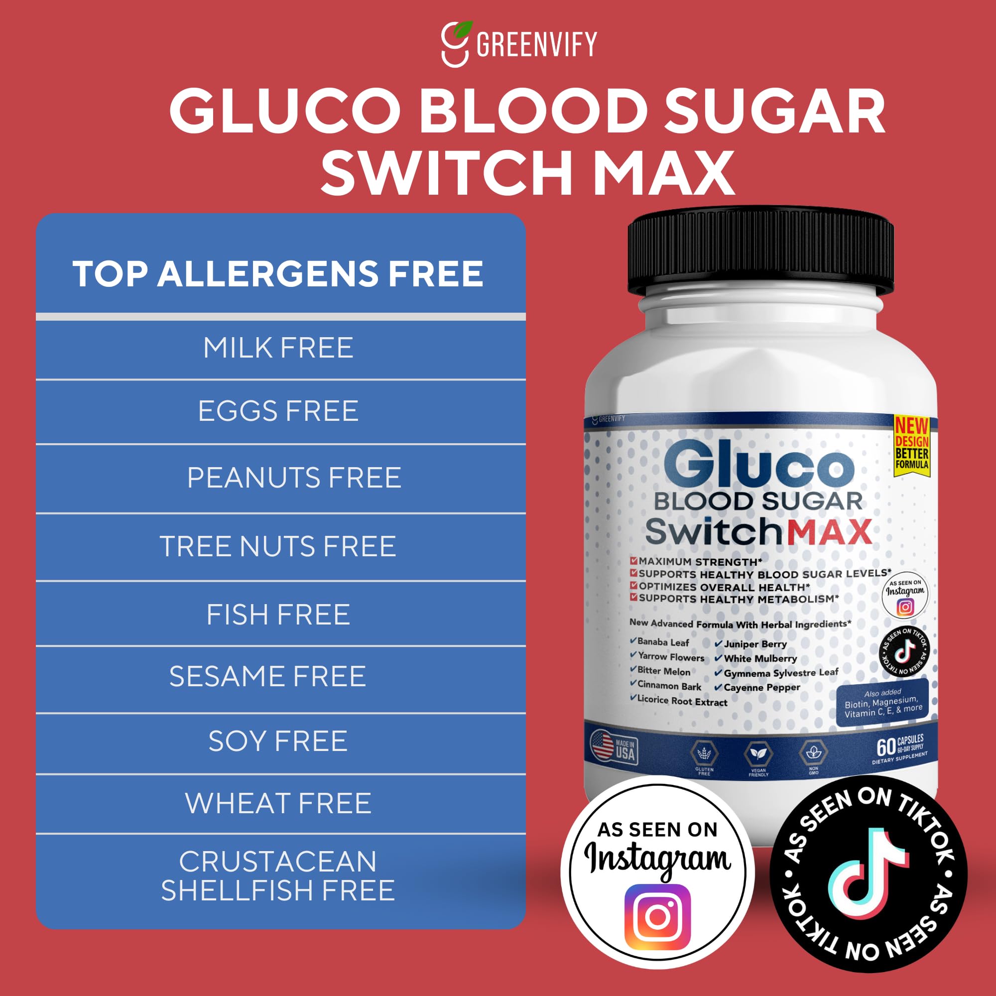 Gluco Control Max All Natural Formula to Maintain Healthy Levels, Maximum Strength Daily Formula Blood Reviews (1 Pack - 60 Capsules) — Amazon image 3