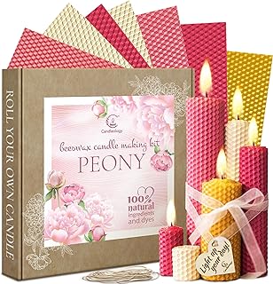 Beeswax Candle Making Kit for Women (Floral Themed DIY Craft Kit for Gir...