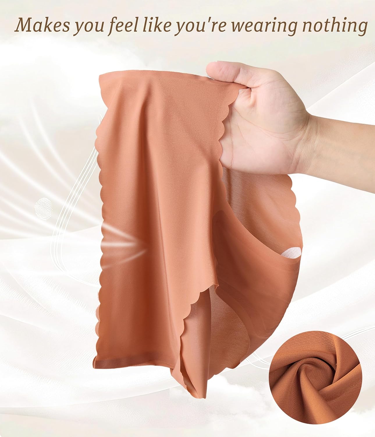 ANLIQI Seamless Underwear for Women No Show Hipster Panties Pack Wave Edge Bikini Silky Soft Full Coverage Invisibles Briefs - Image 6