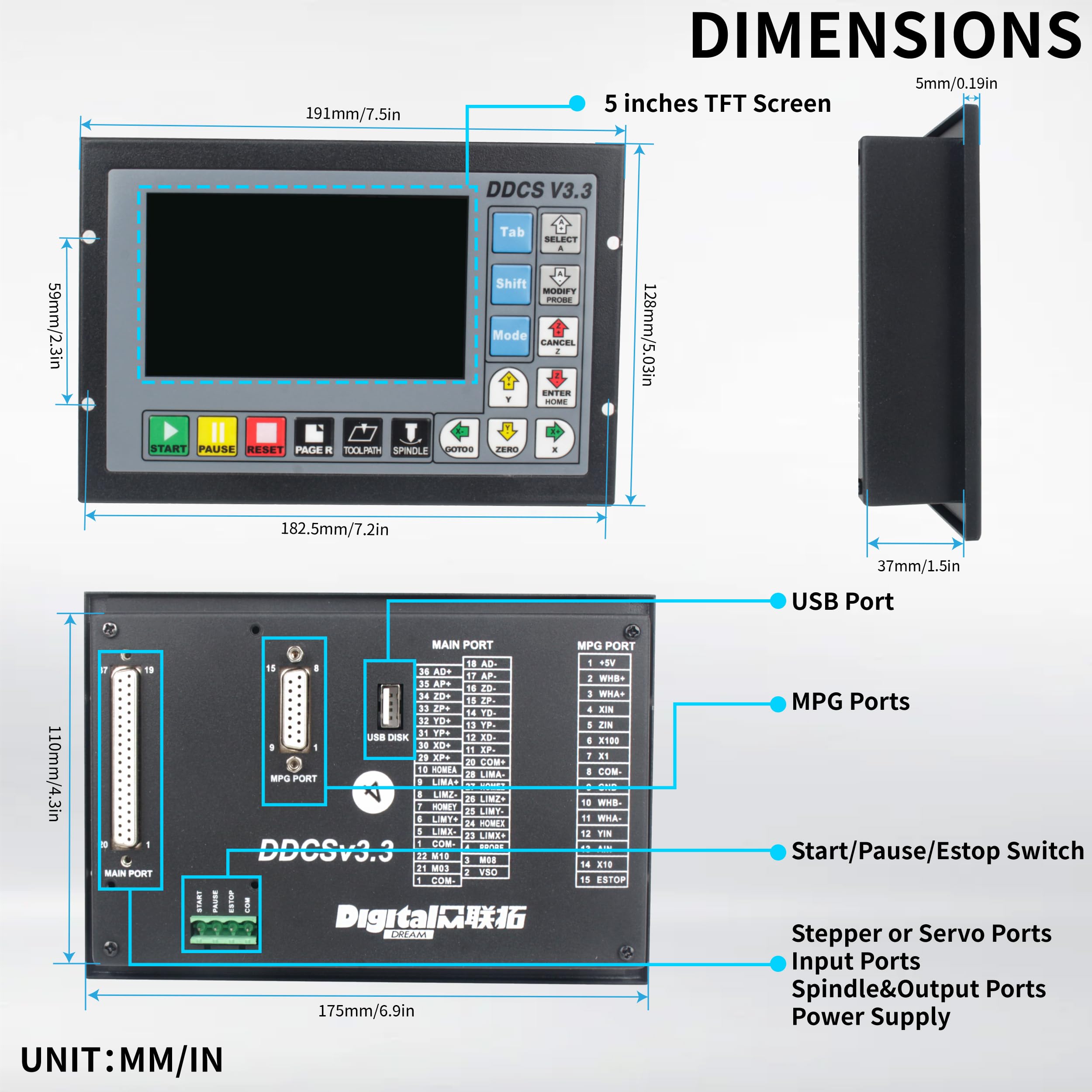 Amazon.co.jp: CNCTOPBAOS 4軸 DDCSV3.1 オフラインスタンドアロン CNC