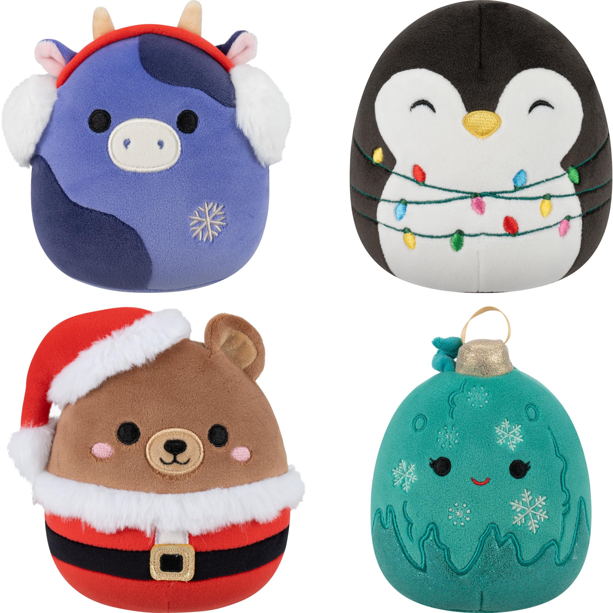 Squishmallows Original Holiday 4-Pack – Official Jazwares Plush (Little) (Amazon Exclusive)