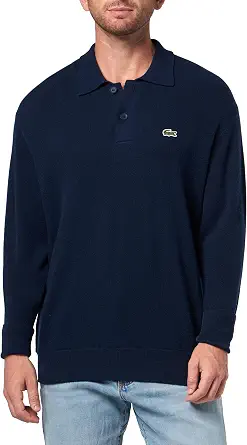 Lacoste Men's Relaxed Fit Wool Polo Sweater
