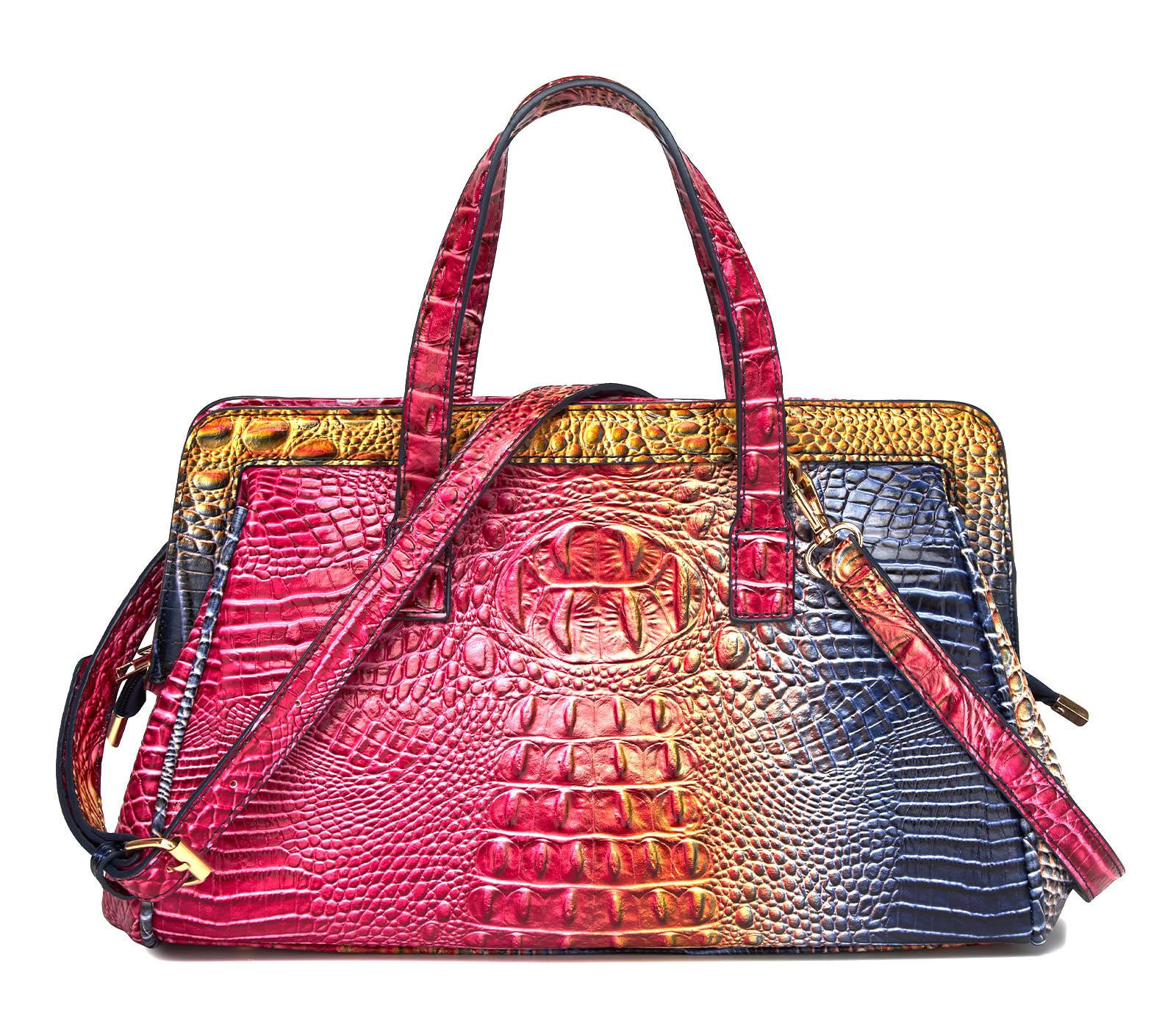 Makcr Joacbv Women Fashion Crocodile Print Handbag Shoulder Satchel Top Handle Crossbody Bag