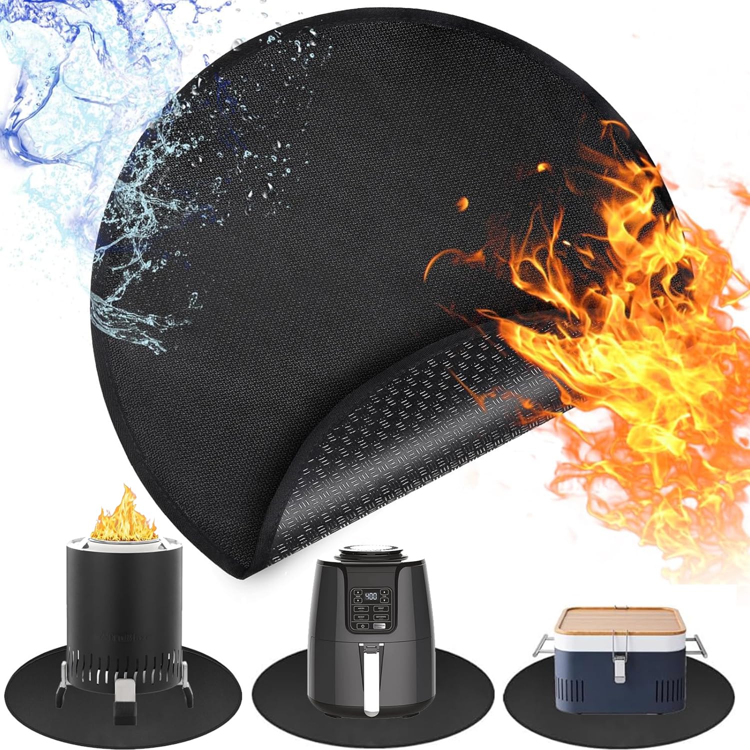 Acidea 20" Round Fire Pit Mat