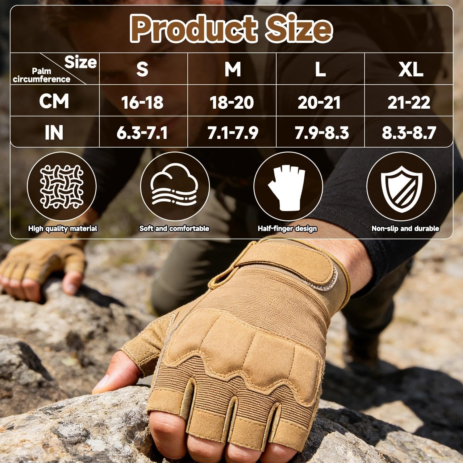 Fingerless Exercise Gloves Cycling Gym Workout Weight Lifting Training Gloves with Adjustable Wrist Strap