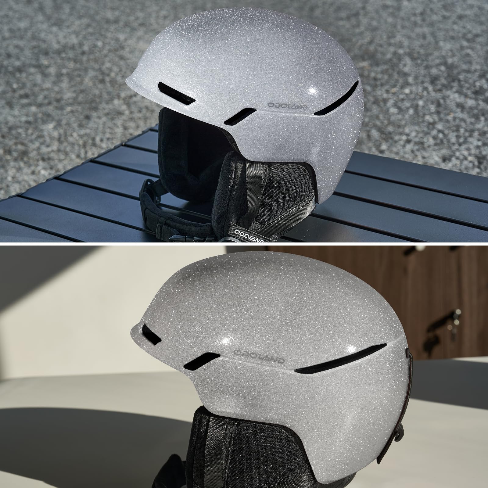 Odoland Casco da Sci per Uomo Donna Ragazzo e Ragazzi, Casco da Snowboard Ruota Regolabile, Ottima Ventilazione, Casco Ski per Sci Pattinaggio Snowboard