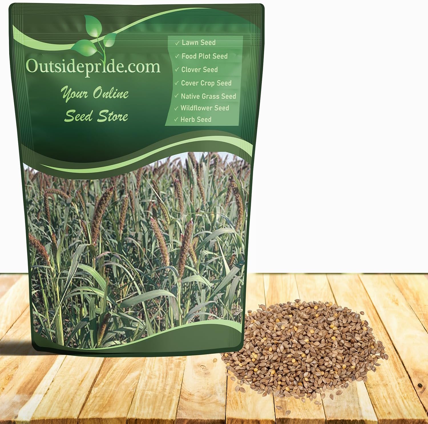 Outsidepride 10 lb Japanese Millet Pasture Seed for Planting. Annual, Warm Season Grass Best Grown as a Grain in Full Sun. Food plot for Waterfowl, Turkey, Quail, Dove, etc.