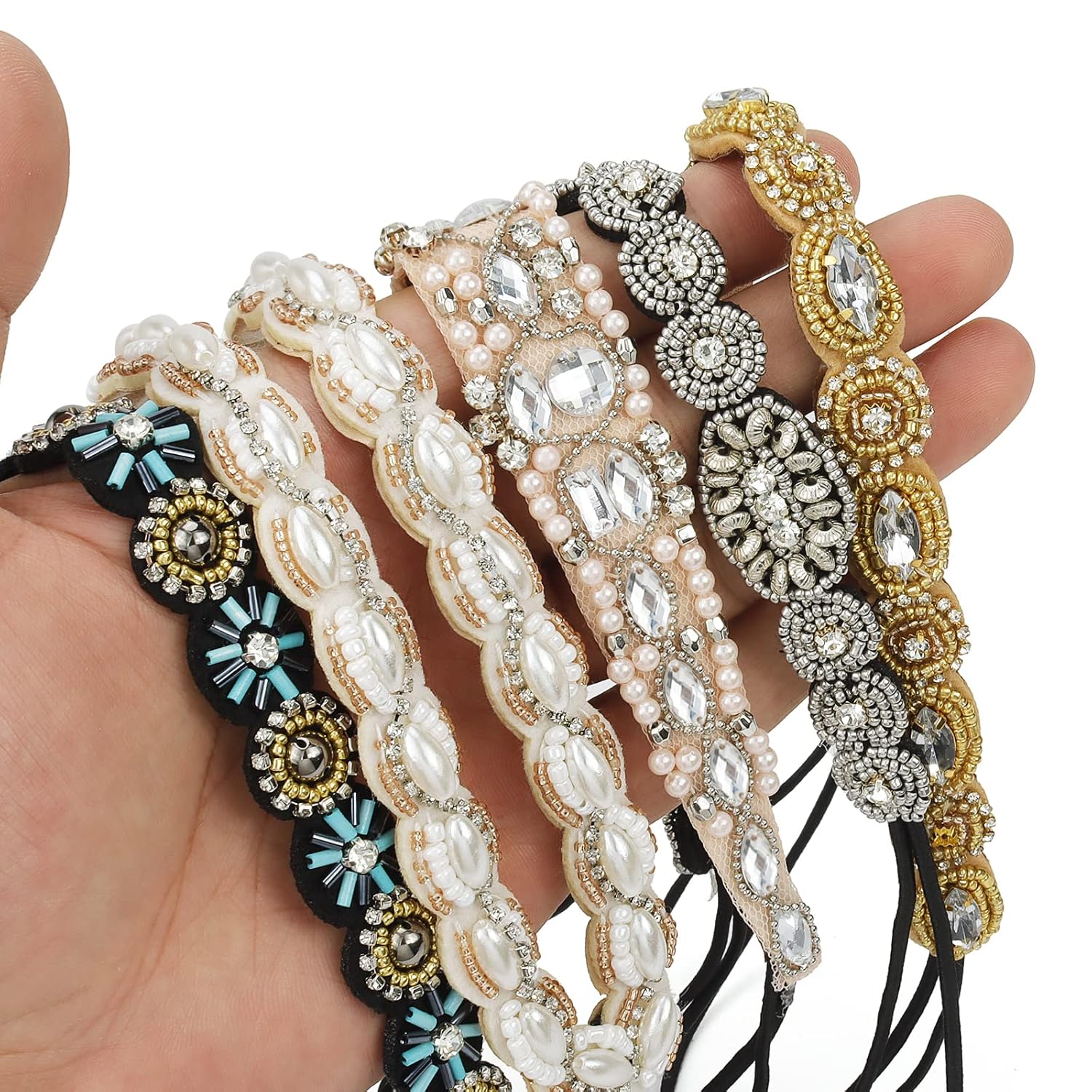 Diadema De Cuentas Brillantes Para El Cabello, Aro De Cristal