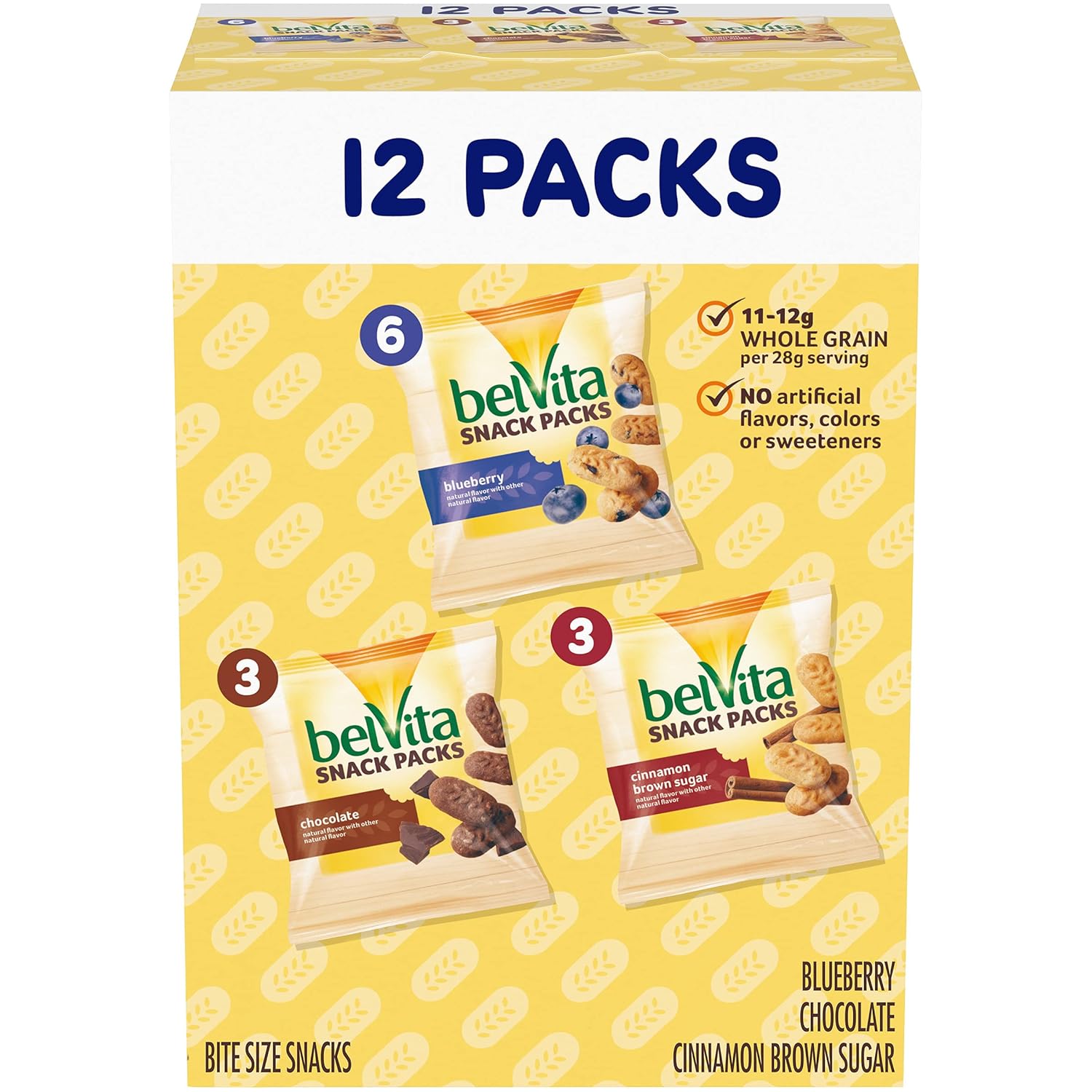 Belvita Energy Snack Bites Variety Pack - 25 Count With Blueberry & Banana Chocolate