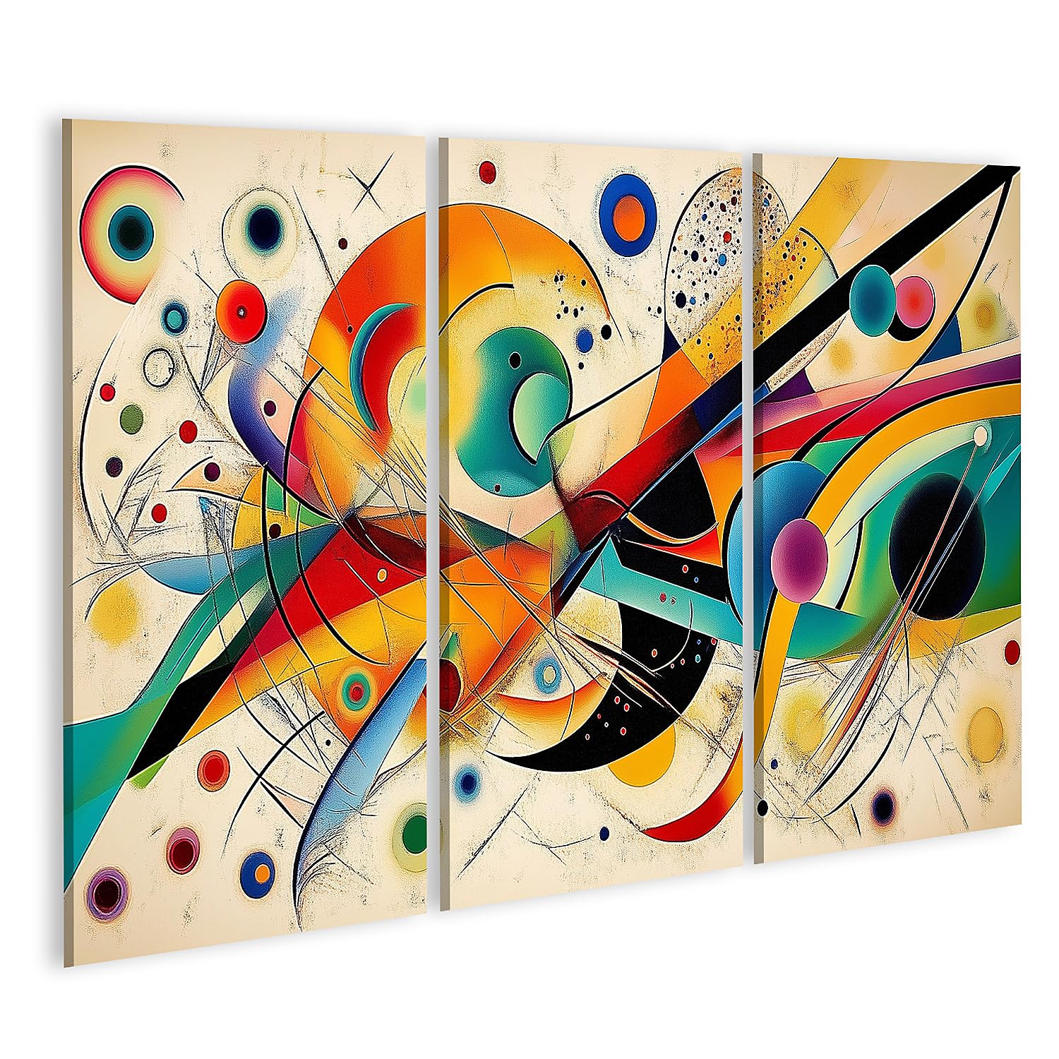 islandburner Quadro su tela Colorato Kandinsky Astrazione e forme dinamiche Immagini Murali Poster