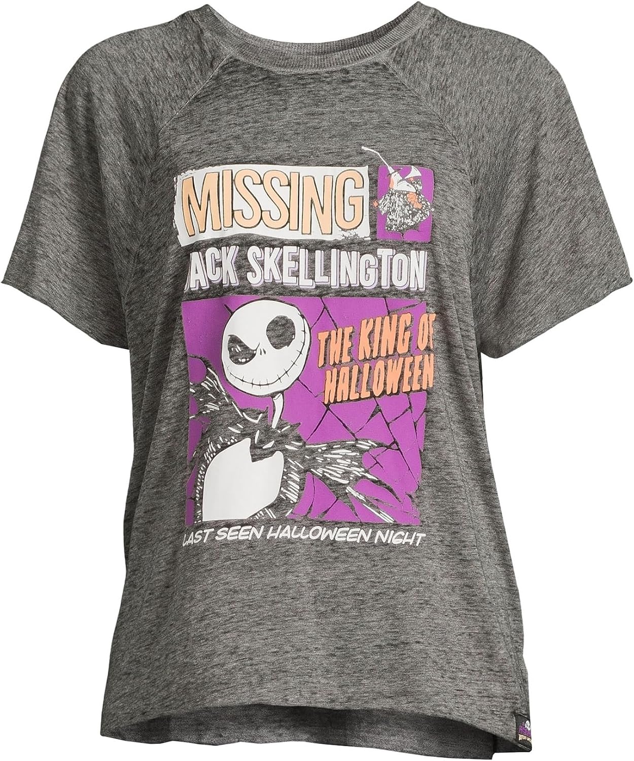 Disney Women's Nightmare Before Christmas Jack Skellington King of Halloween Short-Sleeve Sleep Shirt Pajama