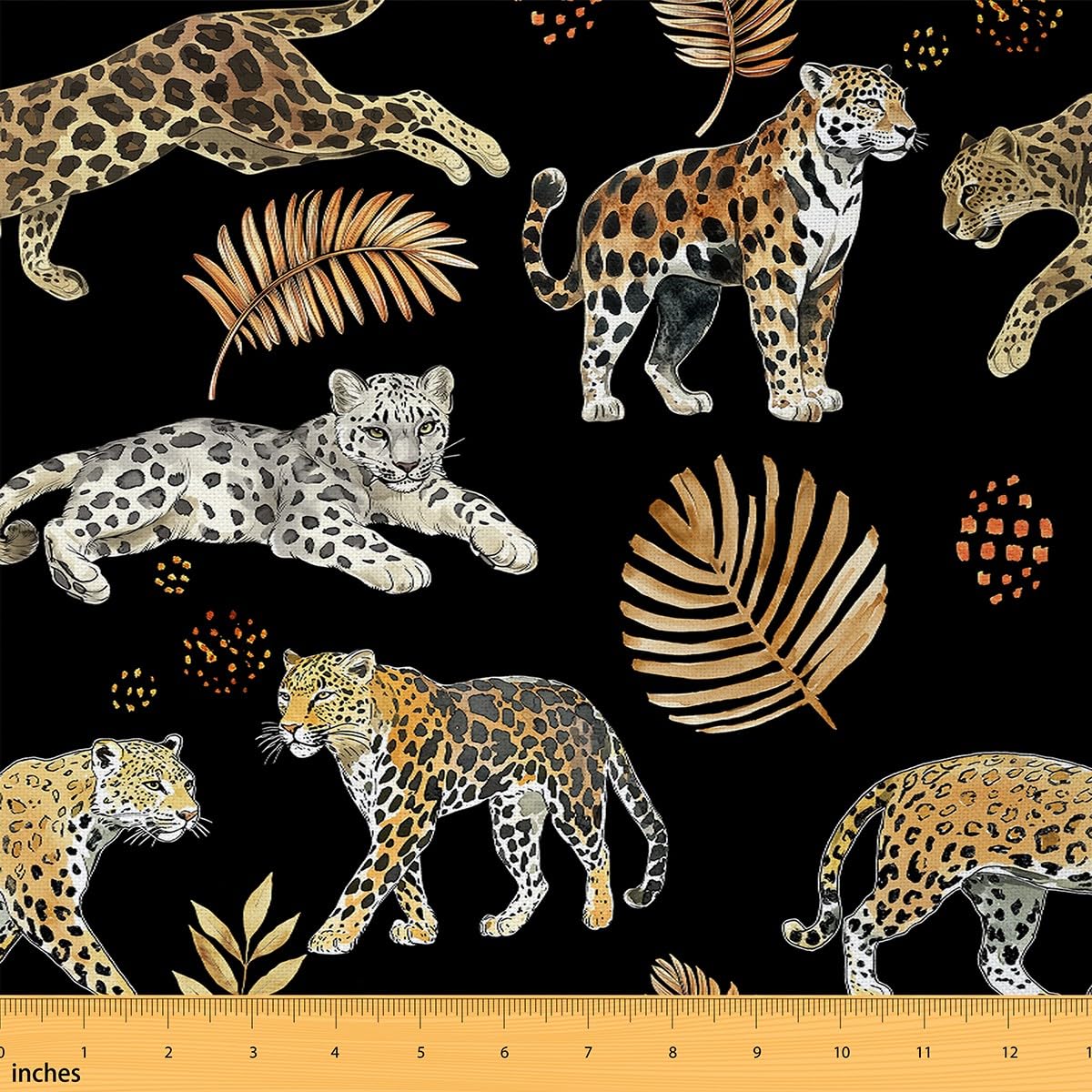 Feelyou Leopard Print Upholstery Fabric by The Yard, Safari Wild Animal Reupholstery Fabric for Chairs, Brown Luxury Cheetah Decorative Waterproof Outdoor Fabric, 3 Yards