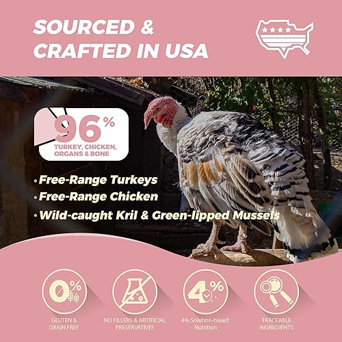 Miniatura 54 de FURRY WONDER Alimento para gatos, crudo liofilizado, cordero y pollo, 16 onzas, alto en proteínas, sin granos, comida completa o cobertura