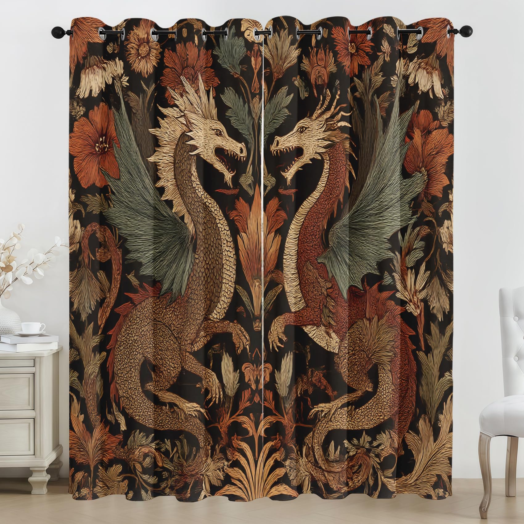 Rideau dragon occultant pour créer une ambiance cinéma cocooning au salon