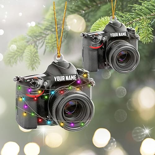 Miniatura 12 de Adorno de cámara personalizado para cámara, adorno de Navidad, regalo de fotografía, adorno de fotógrafo, regalos para amantes de la cámara,