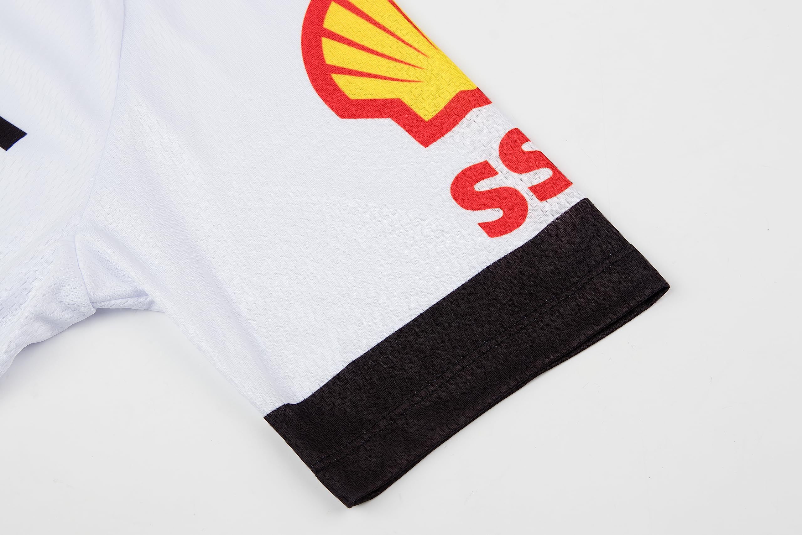 Maillot Cycliste Professionnel pour Homme à Manches Courtes,Tissu Extensible,Protection Solaire Respirante,3 Poches