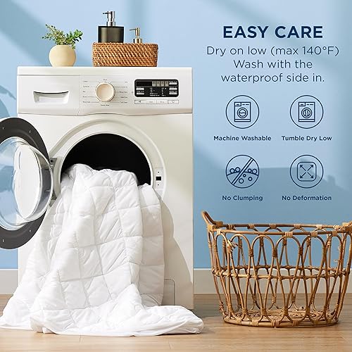 Miniatura 6 de Bedsure Protector de colchón impermeable individual XL, funda de colchón suave para dormitorio universitario, protector de colchón acolchado extra