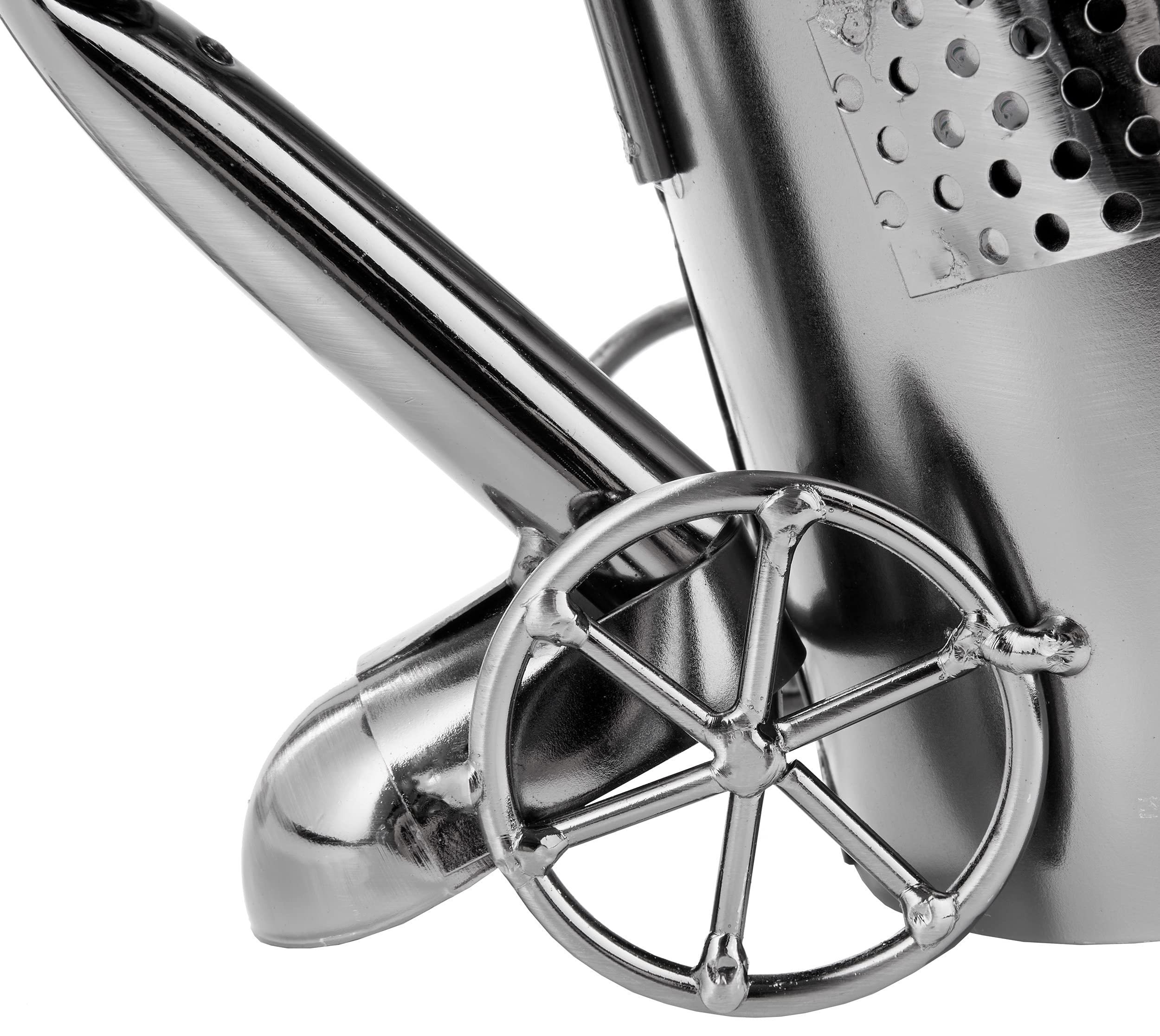 BRUBAKER Flaschenhalter Golfspieler beim Abschlag Metall Skulptur Geschenk mit Geschenkkarte