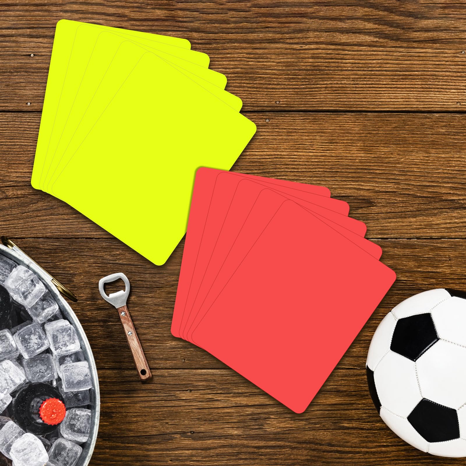APOMOONS Tarjeta de árbitro de fútbol de 10 piezas, tarjeta amarilla y roja de fútbol árbitro, tarjeta roja y amarilla de fútbol, herramienta de árbitro para partidos de fútbol para la competencia