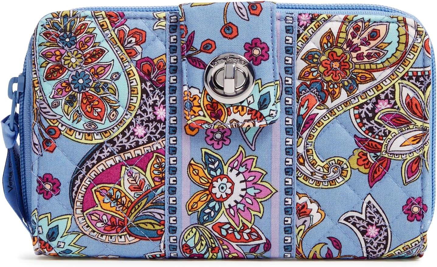 Cotton Turnlock Wallet With Rfid Protection