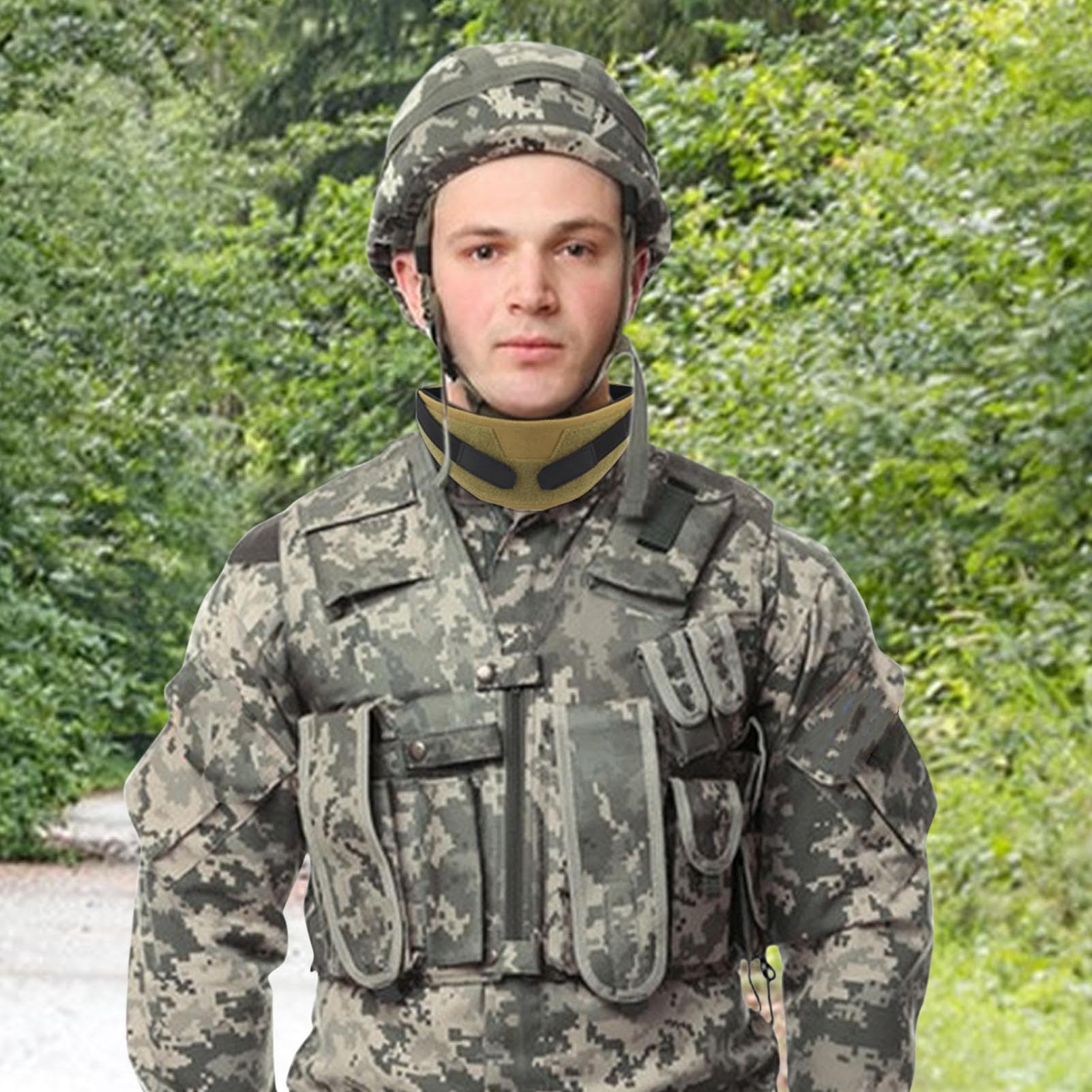 SOYDAN Protezione per il collo per Airsoft, multicam caccia tiro collare pad | gilet tattico ispessito protezioni per il collo per attività all'aperto, caccia