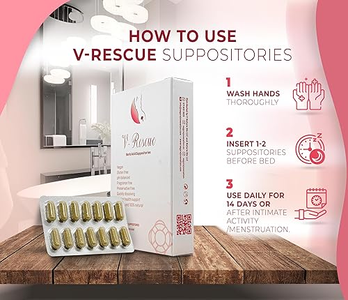 Miniatura 5 de Biotic Bundle V-Rescue + VagyBiotic Foam - Kit de cuidado femenino con supositorios de ácido bórico y lavado femenino probiótico - Higiene suave y