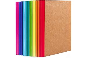feela 16-Count Composition Notebooks in Vibrant, Rainbow-Hued Spines