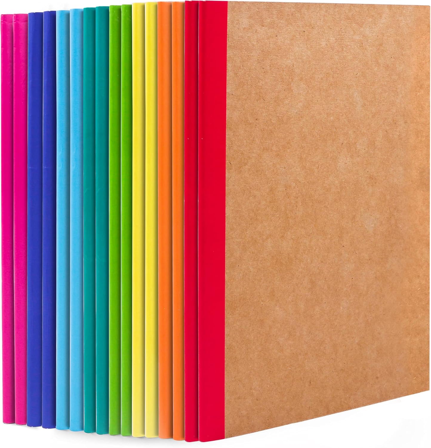 feela 16 Pack Composition Notebooks Bulk, Kraft Cover