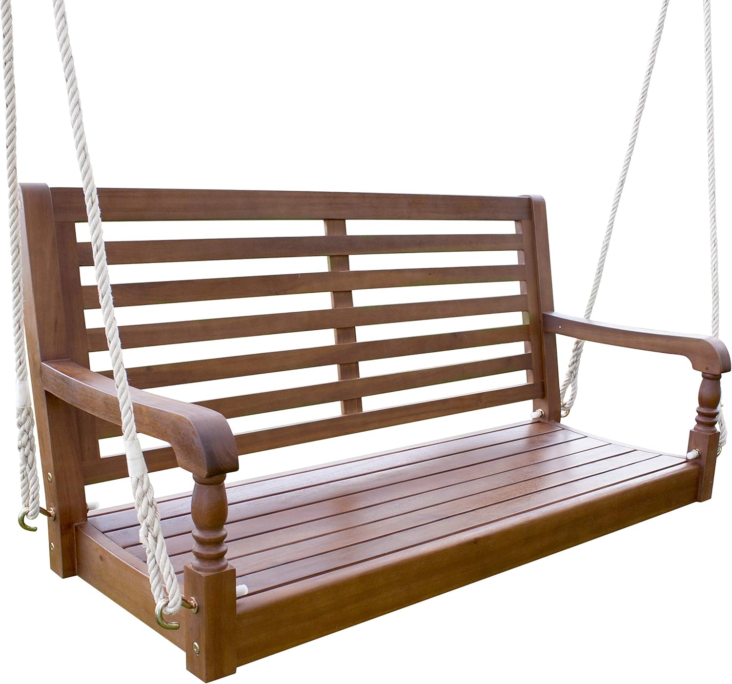 SWG0120210010 Nantucket Porch Swing, Acacia, Natural, 20.28″d x 46.46″w x 22.24″h