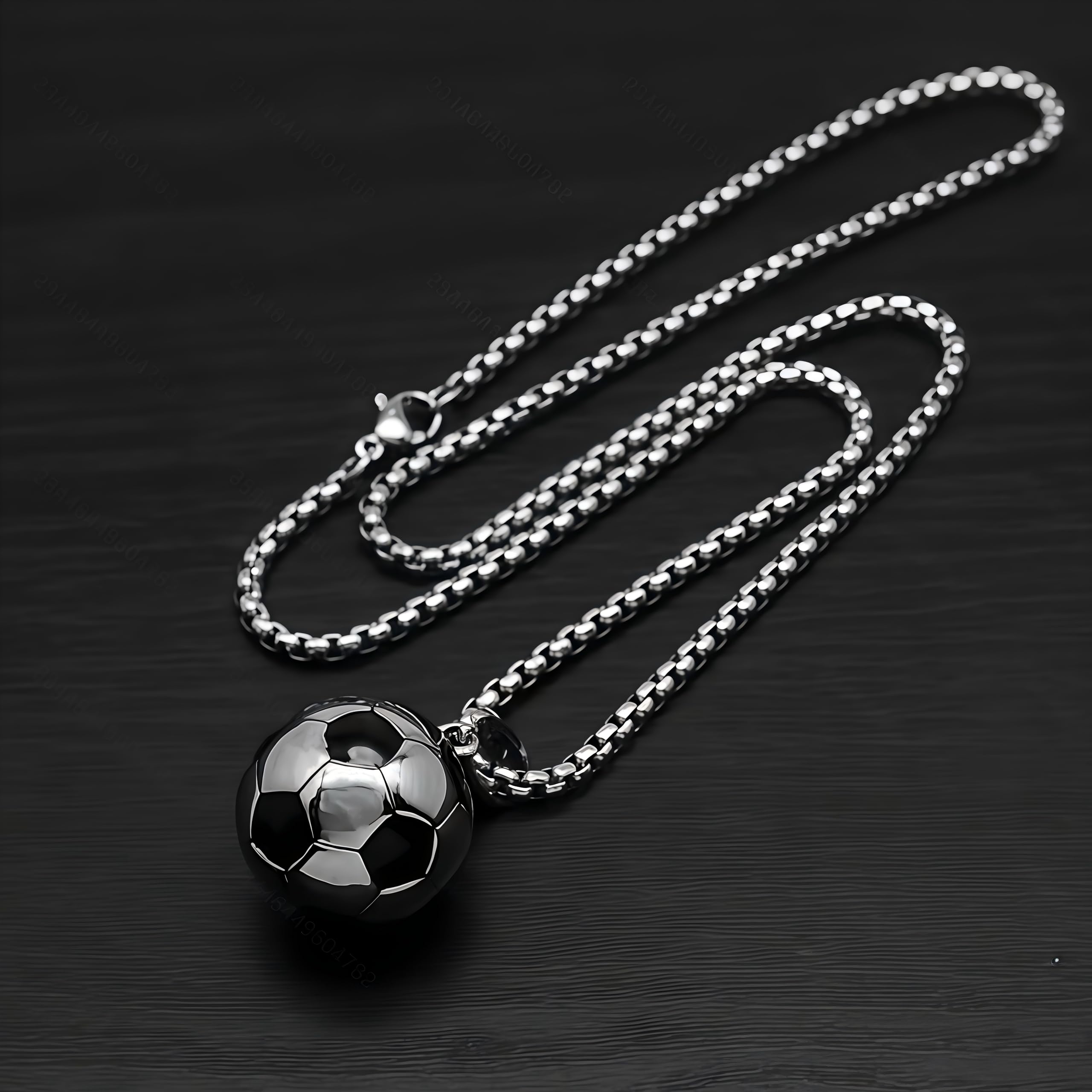 Collier De Football Collier De Soccer En Acier Inoxydable Collier Breloques Pour Enfants Bijoux Unisexe