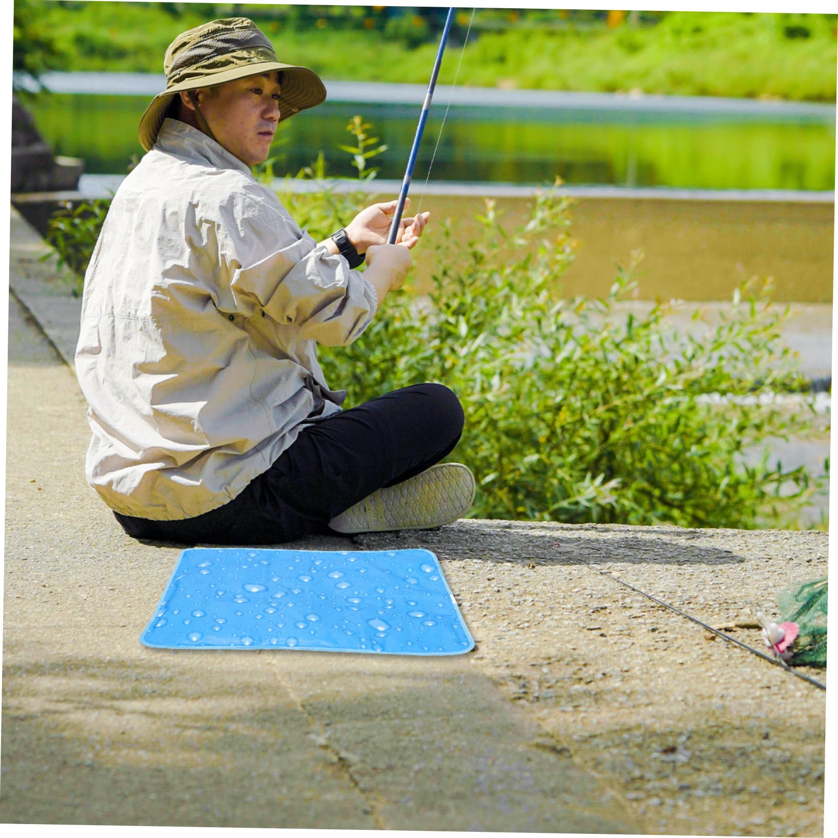 Mipcase Fishing Seat Cooling Cushion Breathable Water Pad Kayak Seat Summer Comfortable Outdoor Use