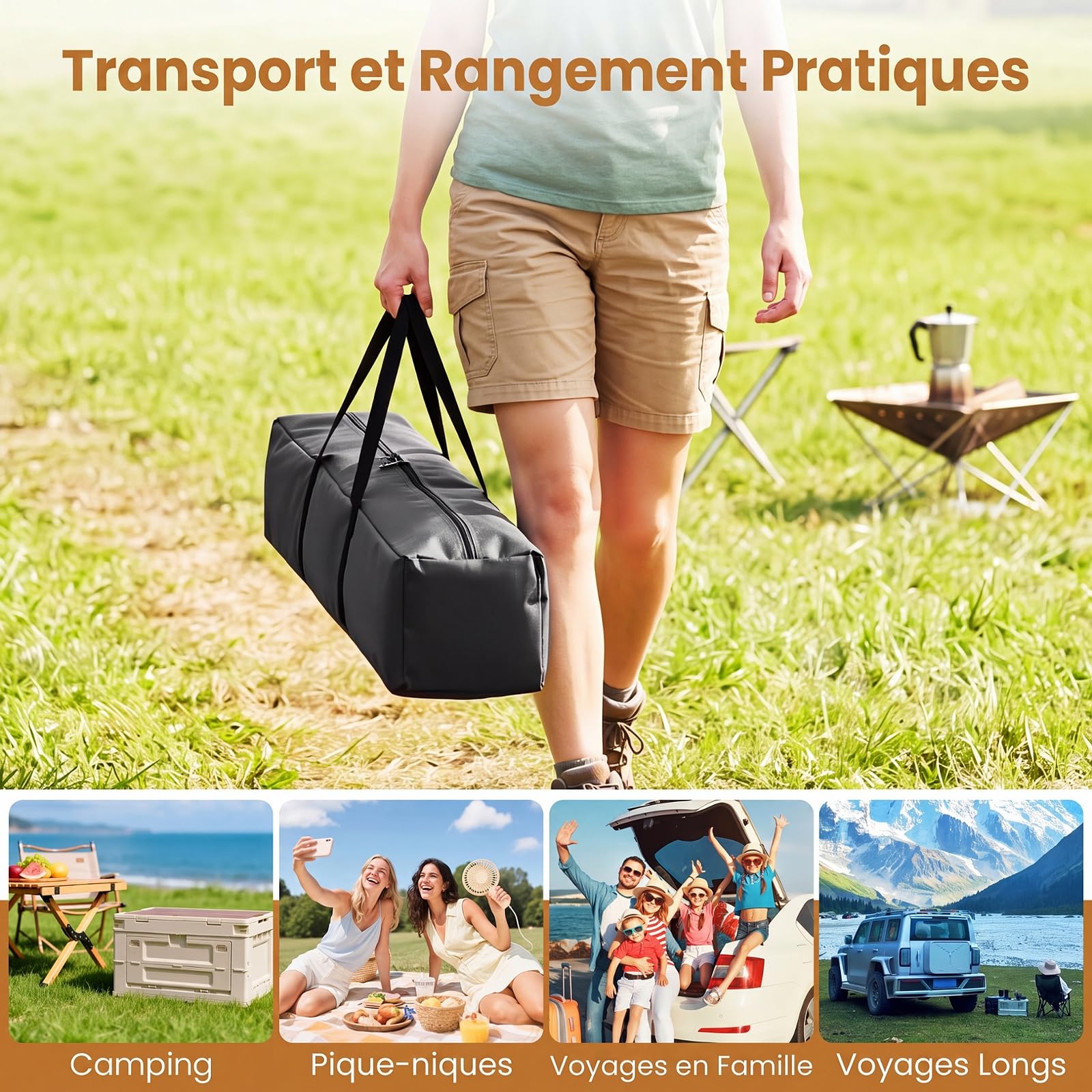 COSTWAY Tente de Camping 6 Personnes Occultante Imperméable