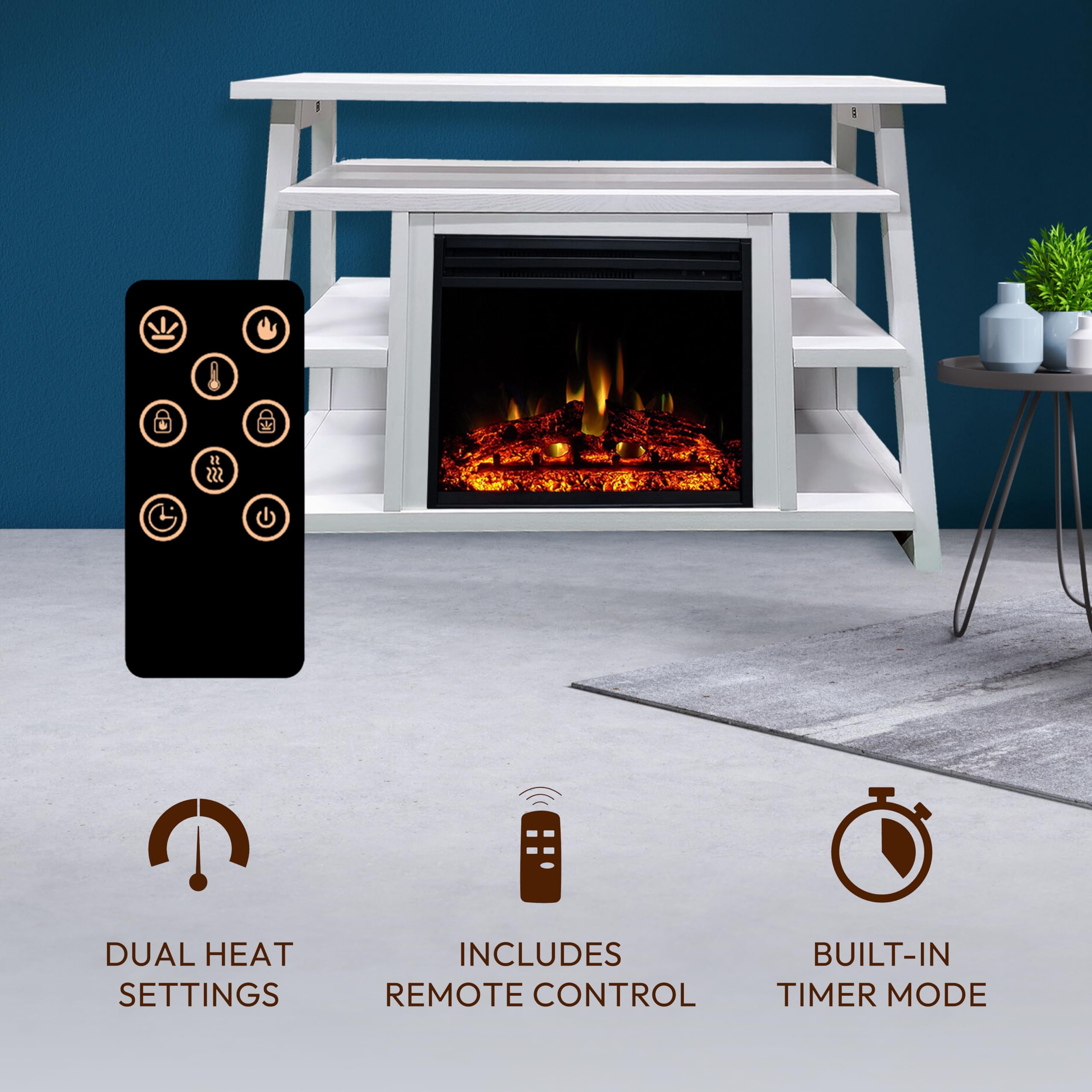 ♩送料込　シャビーシェルフ♩ Amazon.com: JXQTLINGMU Farmhouse Fireplace TV Stand with 36