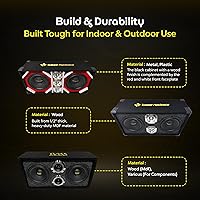 Vista 4 de Bass Rockers Caja Chuchera Chero Cargada de 8" con Altavoces de Rango Medio de 8" y Tweeters Cromados de Alto Rendimiento de 4" 1200W para Uso