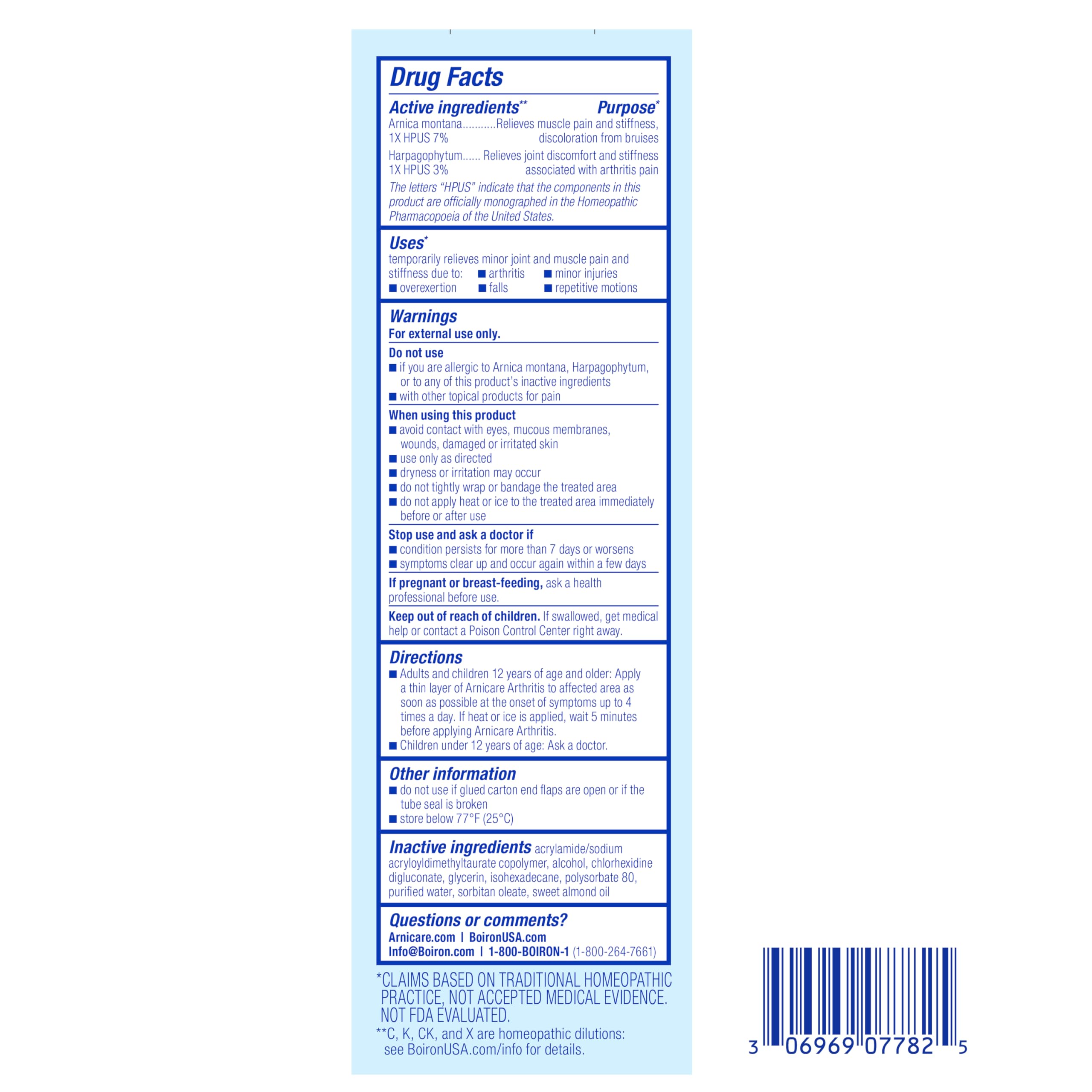 Boiron Arnicare Arthritis Cream for Pain Relief of Knees, Hands, Wrists, Elbows, Joints & Muscles – Quickly Absorbed & Fragrance-Free – 4.2 oz — Amazon image 8